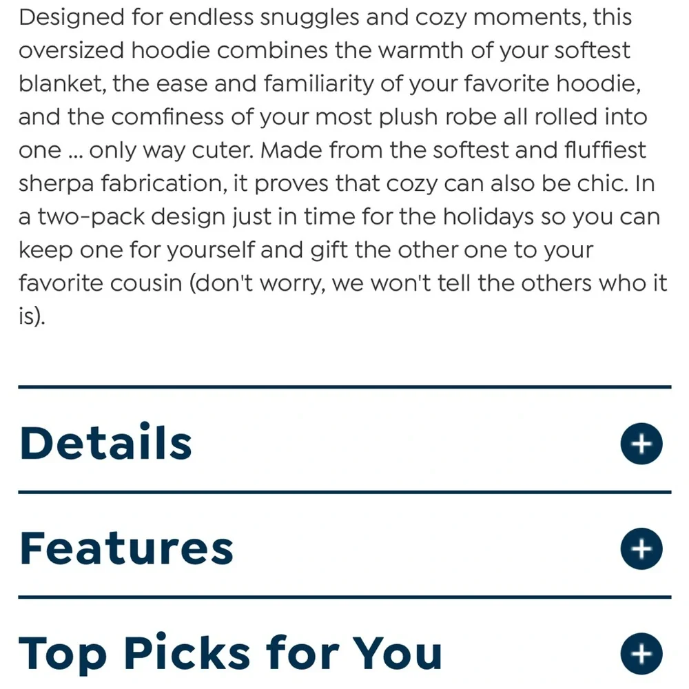 Oversized Hoodie Blanket/ Snuggie HSN - Picture 5 of 6